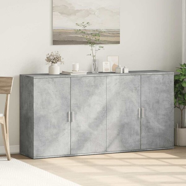 Příborníky 2 ks betonově šedé 79 x 38 x 80 cm kompozitní dřevo 3276605