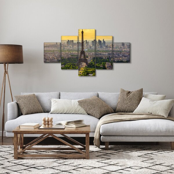 Obraz - Panorama Paříže (125x70 cm)