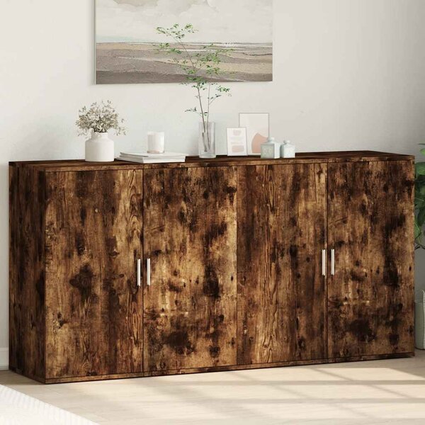 Příborníky 2 ks kouřový dub 79 x 38 x 80 cm kompozitní dřevo 3276606