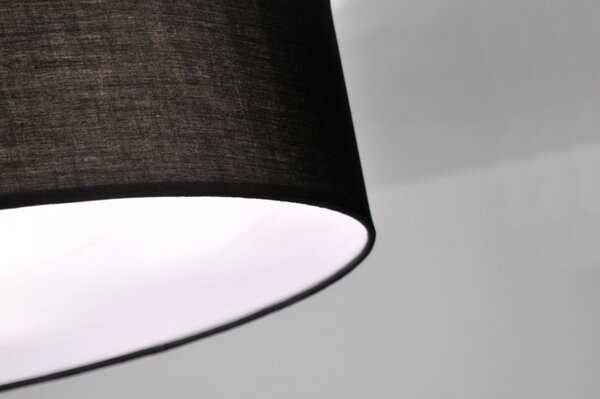 Stropní designové černé svítidlo do obýváku Royal Black (LMD)