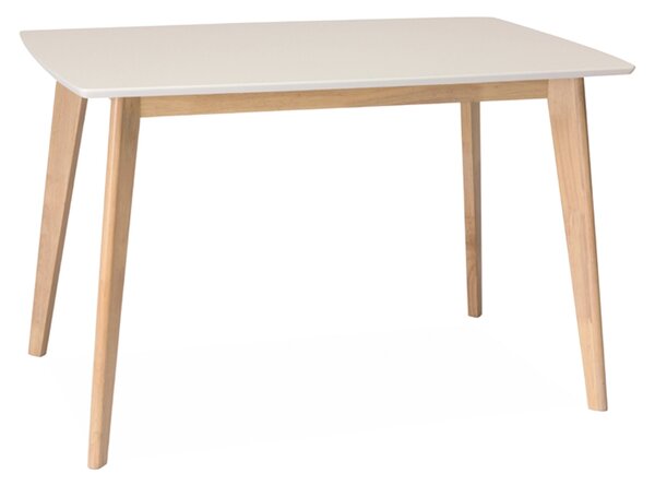 Jídelní stůl - COMBO, 120x75, bílá/bělený dub