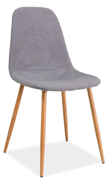 SIGNAL Jídelní židle - FOX, nohy v dekoru dřeva, různé barvy na výběr Čalounění: šedá (tap.49)