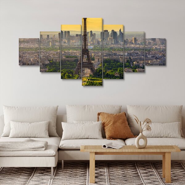 Obraz - Panorama Paříže (210x100 cm)