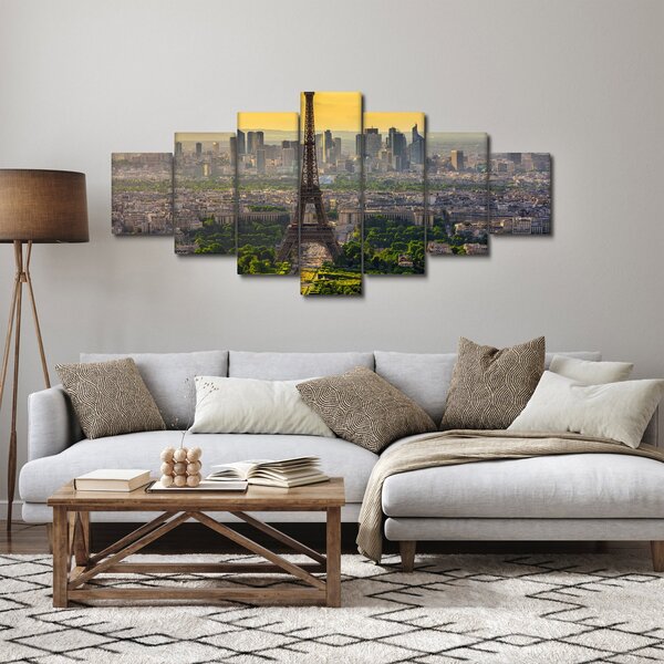 Obraz - Panorama Paříže (210x100 cm)