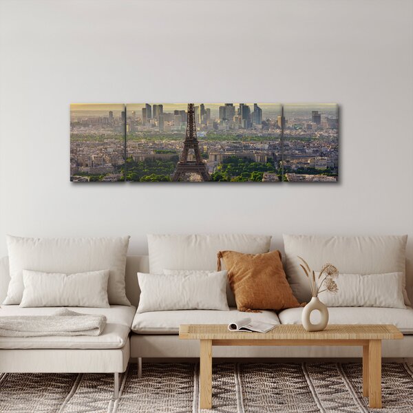 Obraz - Panorama Paříže (170x50 cm)