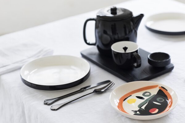 Serax Dřevěná miska Passe Black - 6 cm SR179