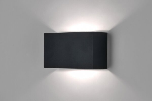Nástěnné designové černé svítidlo do chodby Modern Straight Black (LMD)