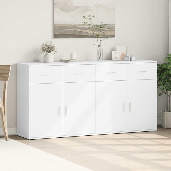 Příborníky 2 ks bílé 79 x 38 x 80 cm kompozitní dřevo 3276616
