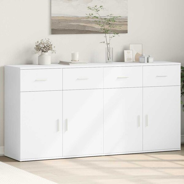 Příborníky 2 ks bílé 79 x 38 x 80 cm kompozitní dřevo 3276616