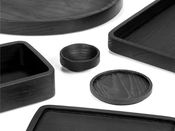 Serax Dřevěná miska Passe Black - 6 cm SR179