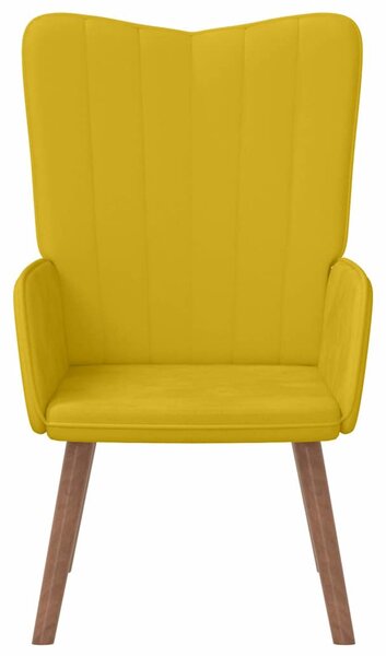 Relaxační křeslo hořčicově žluté samet 327662