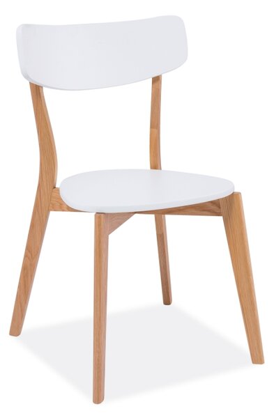 SIGNAL Jídelní židle - MOSSO, sedák a opěrák z MDF, dřevěné nohy