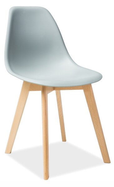 Jídelní židle - MORIS Sedák: světle šedý (plast)