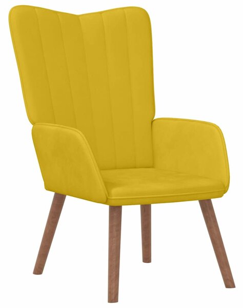 Relaxační křeslo hořčicově žluté samet 327662