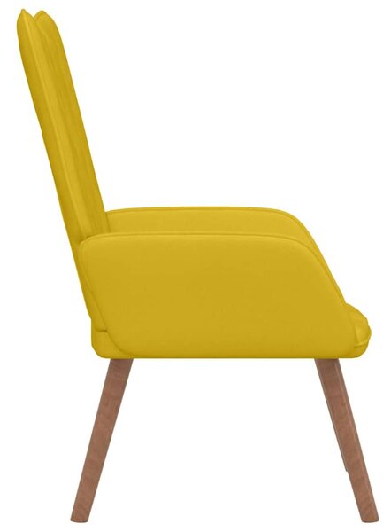 Relaxační křeslo hořčicově žluté samet 327662