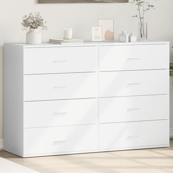 Příborníky 2 ks bílé 60 x 39 x 80 cm kompozitní dřevo 3276623