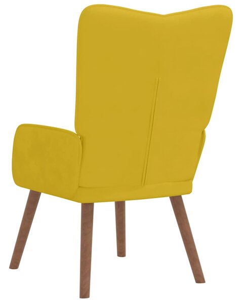 Relaxační křeslo hořčicově žluté samet 327662