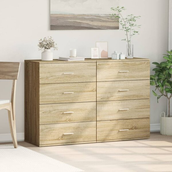 Příborníky 2 ks dub sonoma 60 x 39 x 80 cm kompozitní dřevo 3276625
