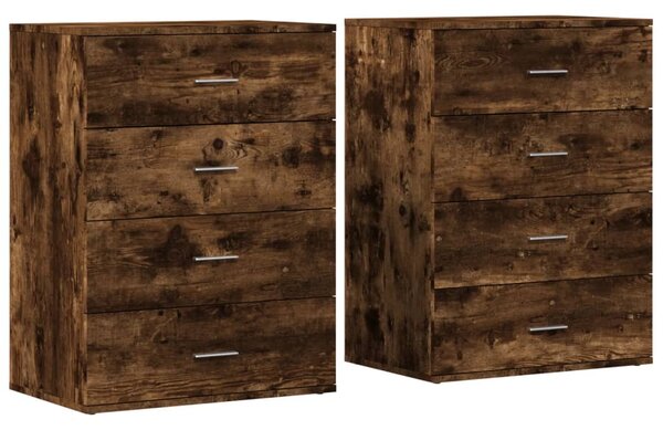 Příborníky 2 ks kouřový dub 60 x 39 x 80 cm kompozitní dřevo 3276627