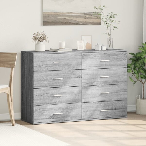 Příborníky 2 ks šedé sonoma 60 x 39 x 80 cm kompozitní dřevo 3276628