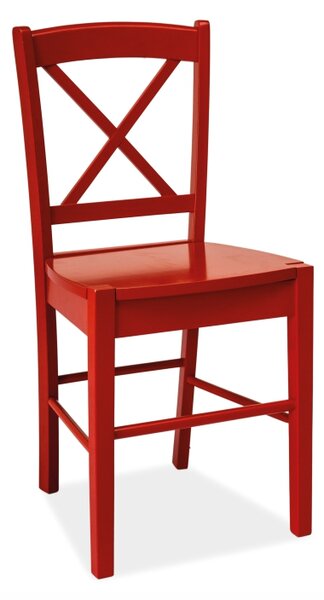 SIGNAL Jídelní židle - CD-56, celodřevěná, různé barvy na výběr Sedák: červený (dřevo)