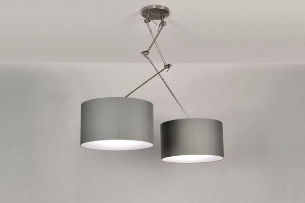Závěsné designové svítidlo nad stůl Snap Duo Grey (LMD)