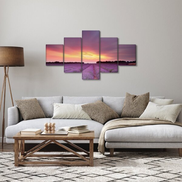 Obraz - Levandulové pole (125x70 cm)