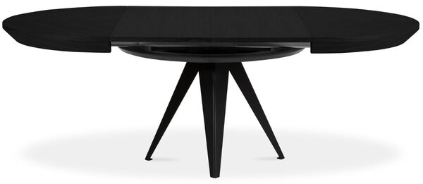 -25 % Dny MOMENTI– Černý dubový rozkládací jídelní stůl Windsor & Co Magnus 120 x 120-220 cm