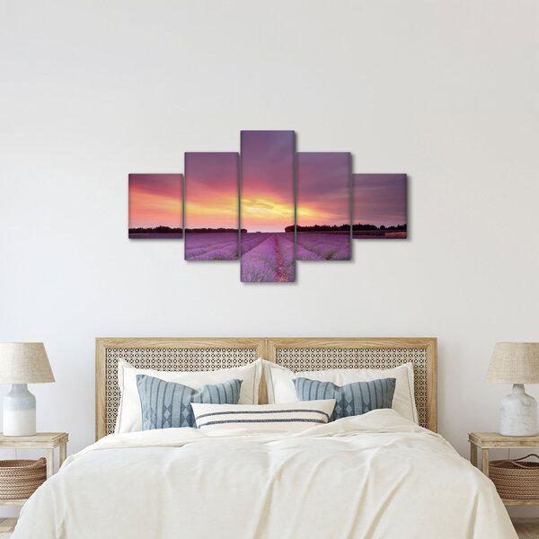 Obraz - Levandulové pole (125x70 cm)