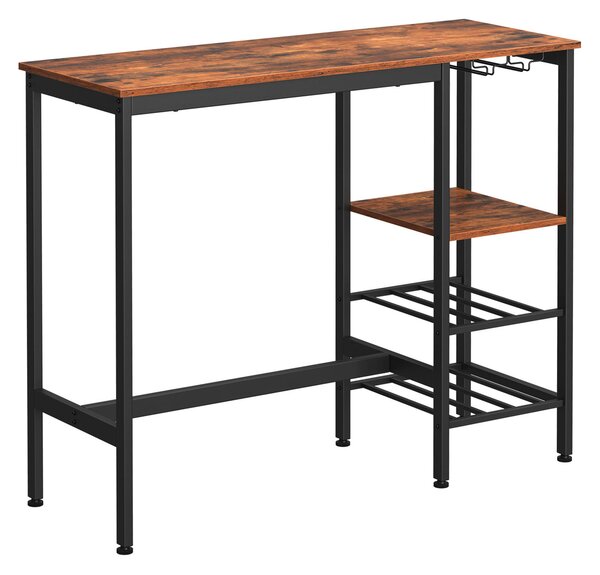 BAROVÝ STŮL, černá, tmavě hnědá, 110/40/90 cm Boxxx - Barové stoly, Online Only