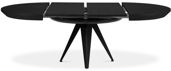 -25 % Dny MOMENTI– Černý dubový rozkládací jídelní stůl Windsor & Co Magnus 120 x 120-220 cm