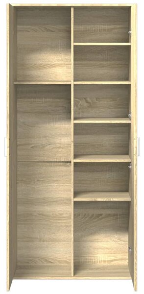 Skříň highboard dub sonoma 80 x 35 x 180 cm kompozitní dřevo 3276653