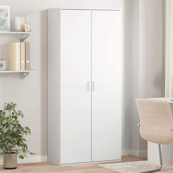 Skříň highboard bílá 80 x 35 x 180 cm kompozitní dřevo 3276651