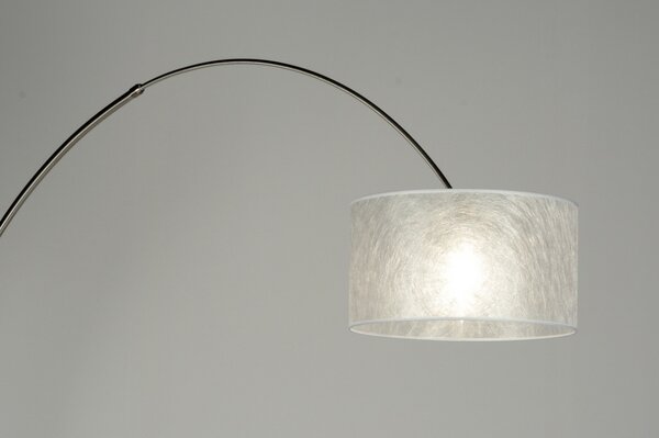 Stojací designová oblouková lampa Adamo Argento (LMD)
