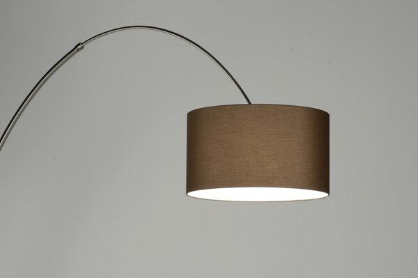 Stojací designová oblouková lampa Adamo Marrone (LMD)