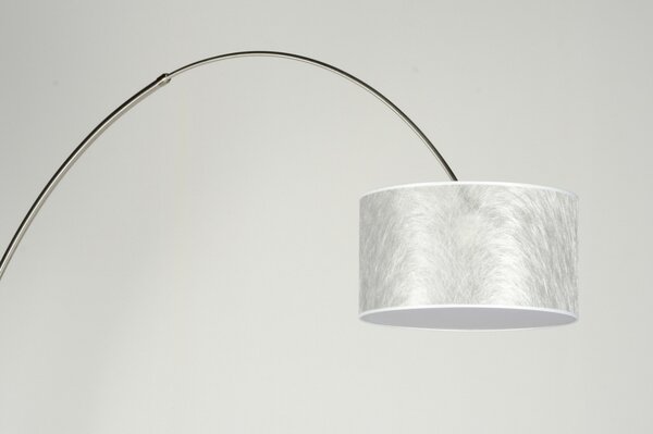 Stojací designová oblouková lampa Adamo Argento (LMD)