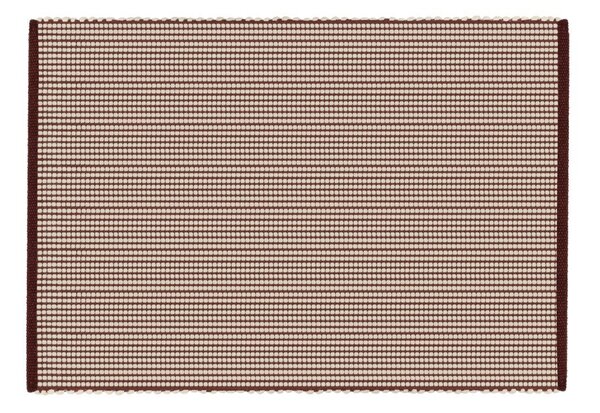 Vínový/v přírodní barvě ručně tkaný vlněný koberec 140x200 cm Talo – noo.ma