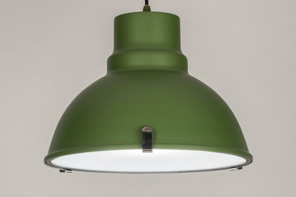 Závěsné zelené retro svítidlo nad stůl Greenbruin (LMD)