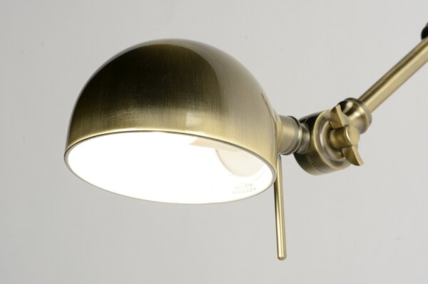 Nástěnné industriální svítidlo s kabelem a vypínačem Retro Power Gold (LMD)