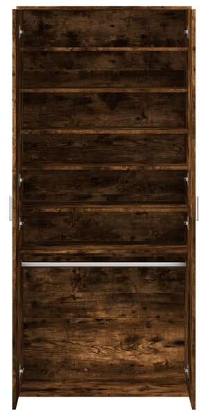 Botník kouřový dub 80 x 39 x 178 cm kompozitní dřevo 3276676
