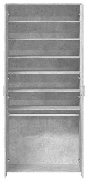 Botník betonově šedý 80 x 39 x 178 cm kompozitní dřevo 3276675