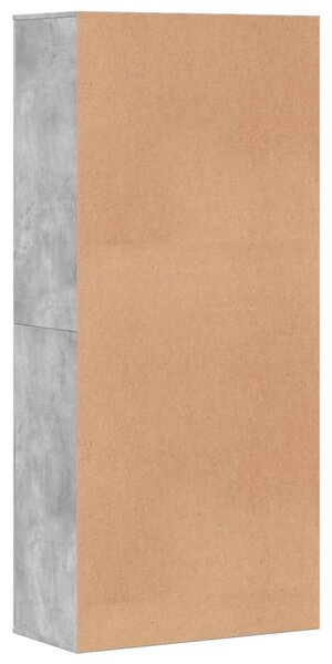 Botník betonově šedý 80 x 39 x 178 cm kompozitní dřevo 3276675
