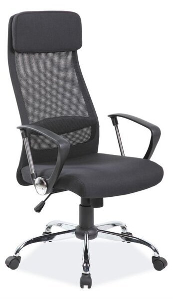 Kancelářská židle - Q-345, čalouněná Čalounění: černá