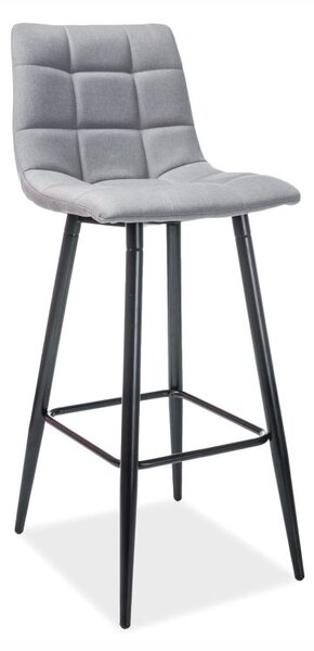 Barová židle - SPICE, čalouněná, šedá