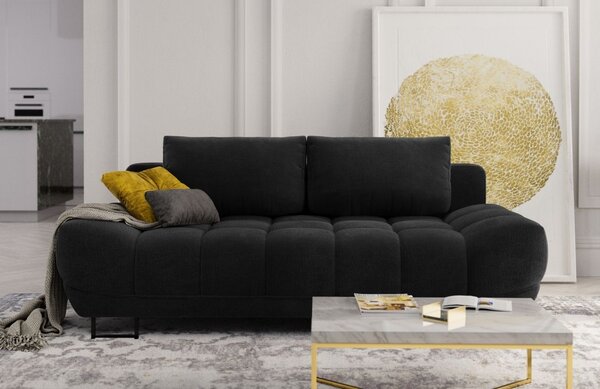 -25 % Dny MOMENTI– Windsor & Co Černá rozkládací pohovka Cirrus 215 cm