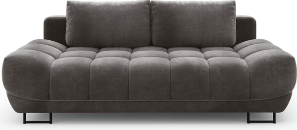 -25 % Dny MOMENTI– Windsor & Co Tmavě hnědá sametová rozkládací pohovka Cirrus 215 cm