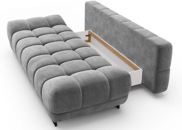 -25 % Dny MOMENTI– Windsor & Co Šedá sametová rozkládací pohovka Cirrus 215 cm