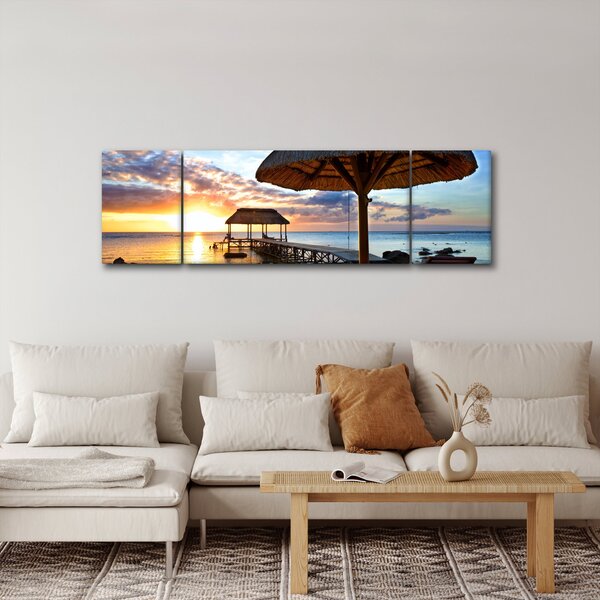 Obraz - Západ slunce na Mauriciu (170x50 cm)