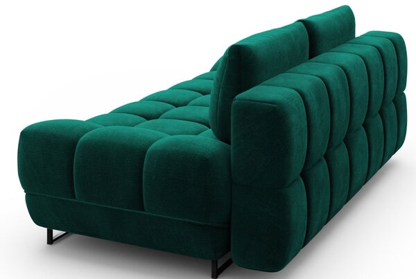 -25 % Dny MOMENTI– Windsor & Co Lahvově zelená sametová rozkládací pohovka Cirrus 215 cm