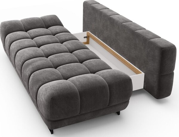 -25 % Dny MOMENTI– Windsor & Co Tmavě hnědá sametová rozkládací pohovka Cirrus 215 cm